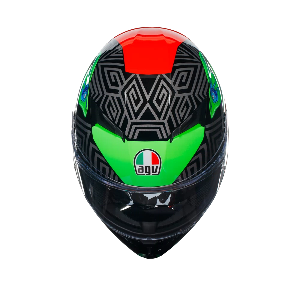 K3 CASCO MOTO INTEGRALE 2206 AGV KAMALEON BLACK/RED/GREEN