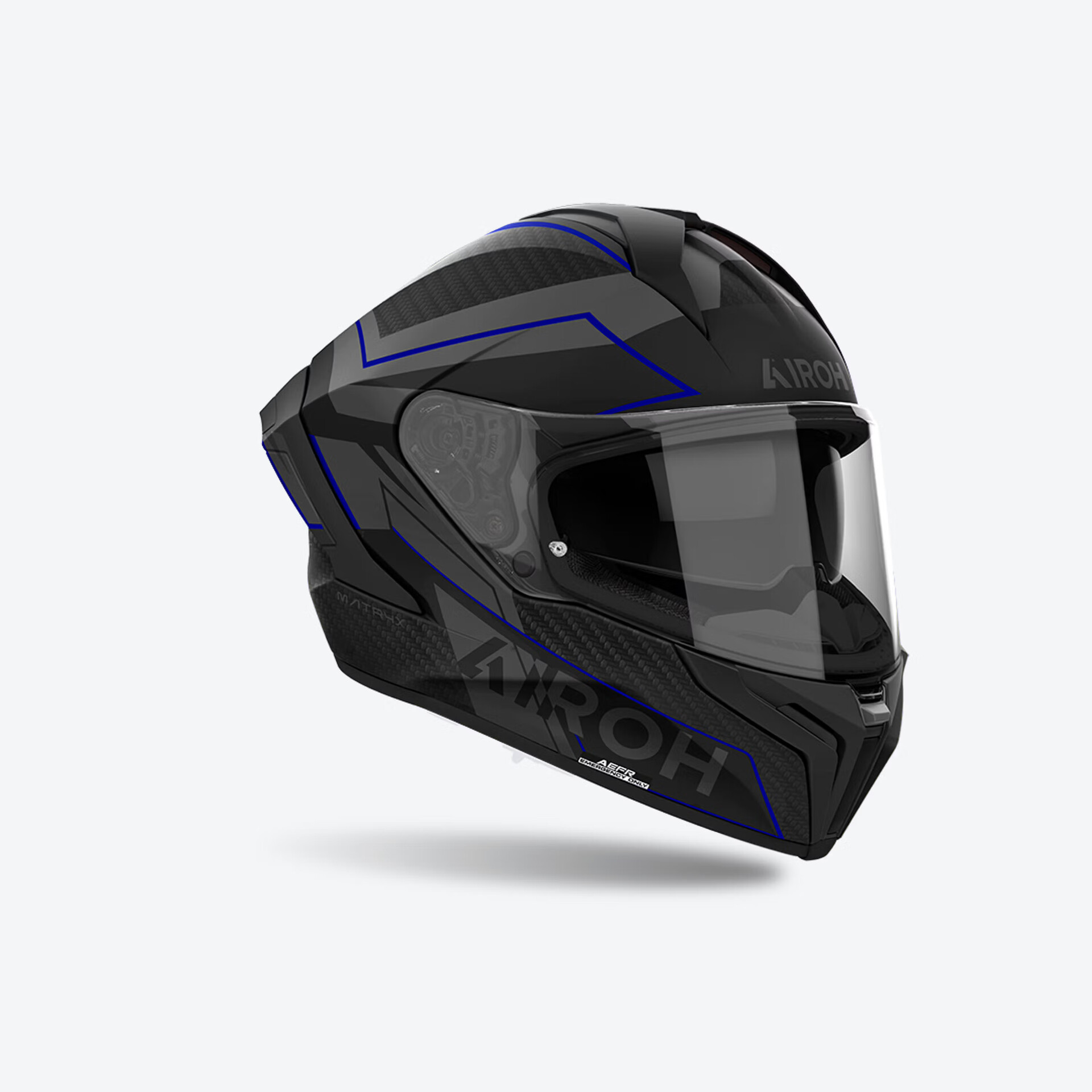 MATRYX SENTINEL BLUE - INTEGRALE/FULL-FACE COMPOSITE FIBER-FIBRE COMPOSTE AIROH GRAFICA