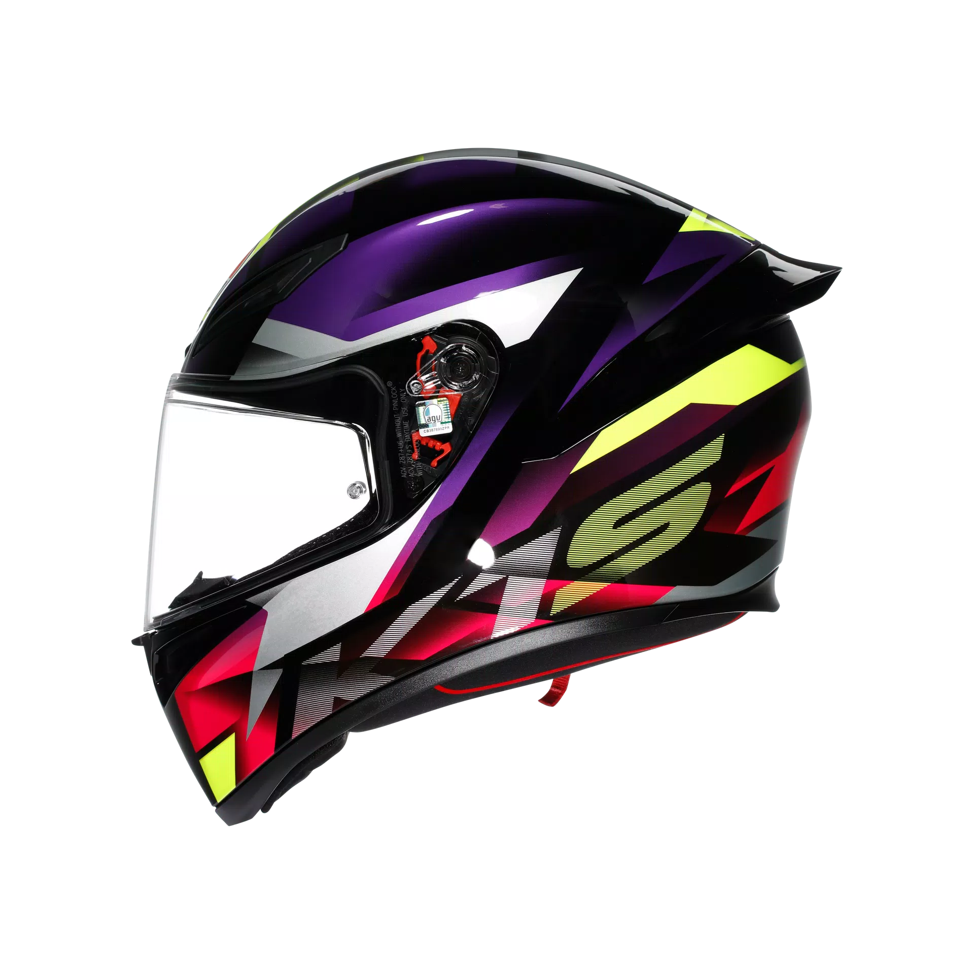 K1-S FASTLAP CASCO MOTO INTEGRALE AGV BLACK/PURPLE/PINK