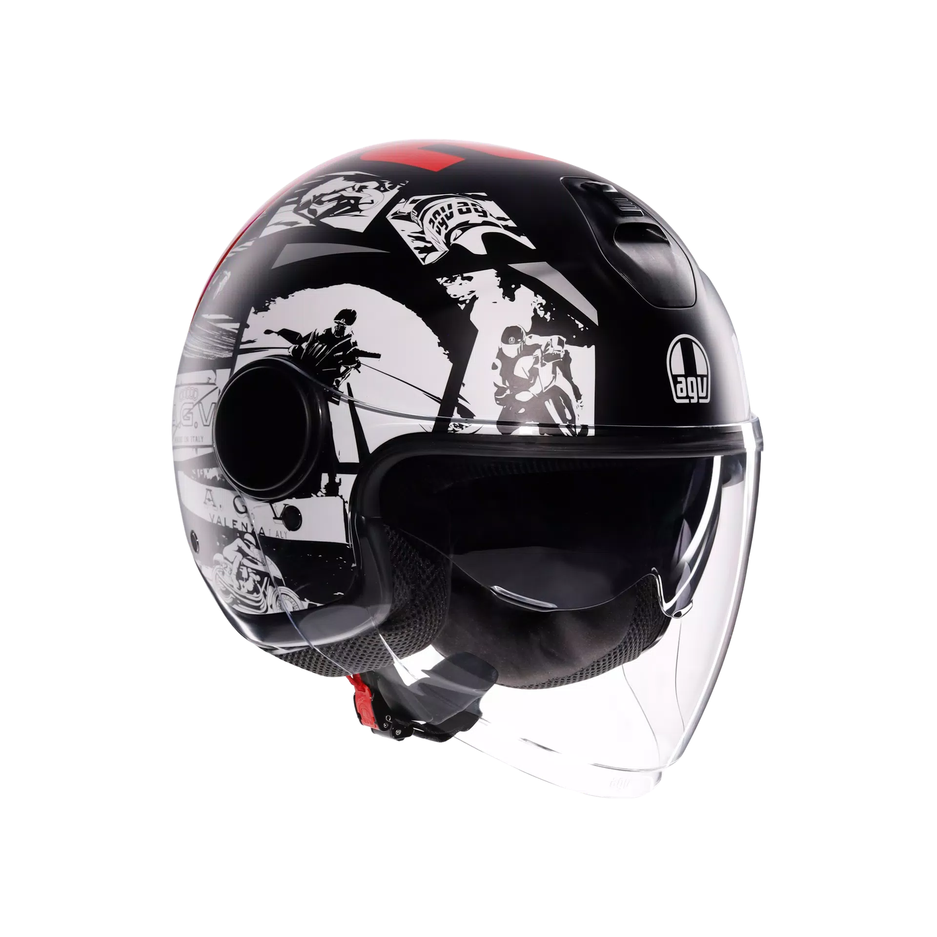 ETERES AGV HISTORY MATT BLACK/WHITE/RED