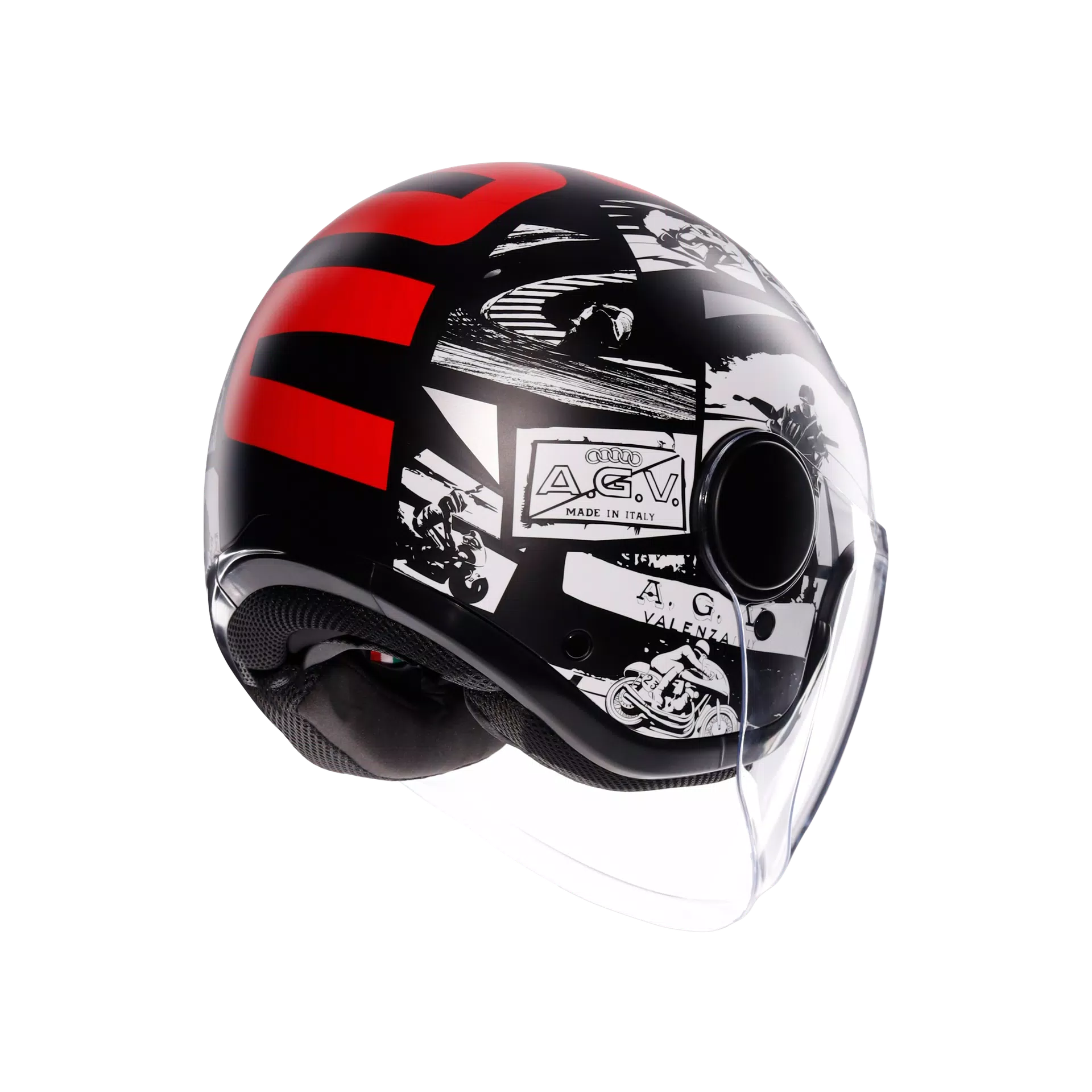 ETERES AGV HISTORY MATT BLACK/WHITE/RED
