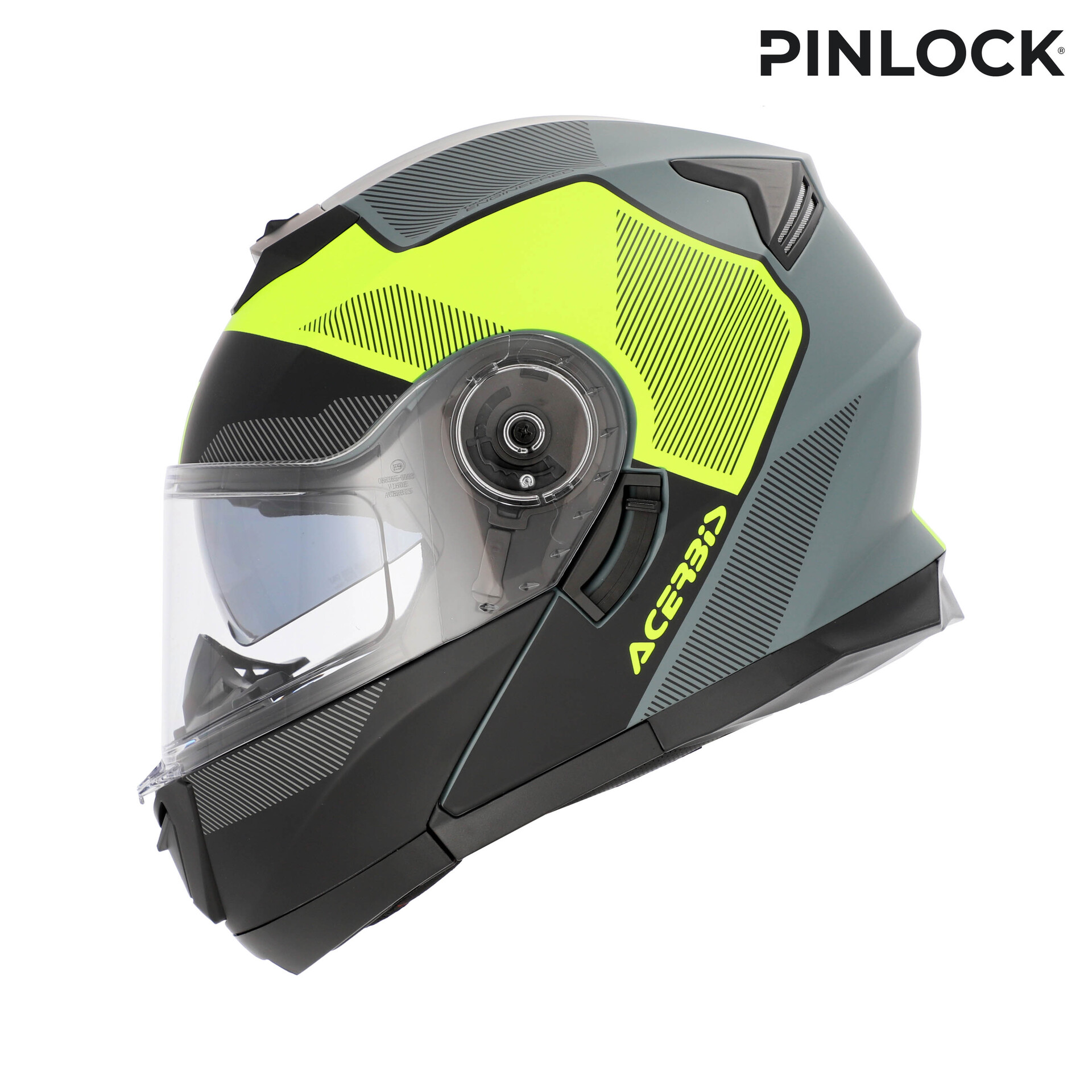 CASCO MODULARE SEREL 22-06 ACERBIS NERO GIALLO FLUO