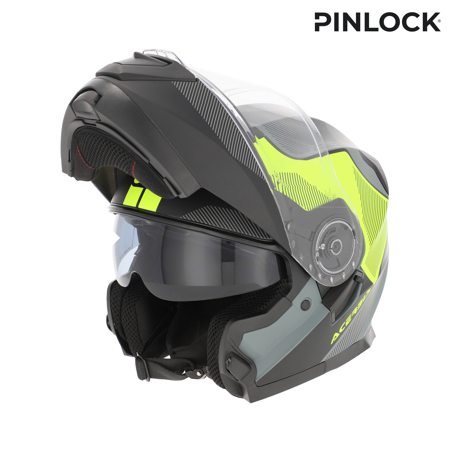 CASCO MODULARE SEREL 22-06 ACERBIS NERO GIALLO FLUO