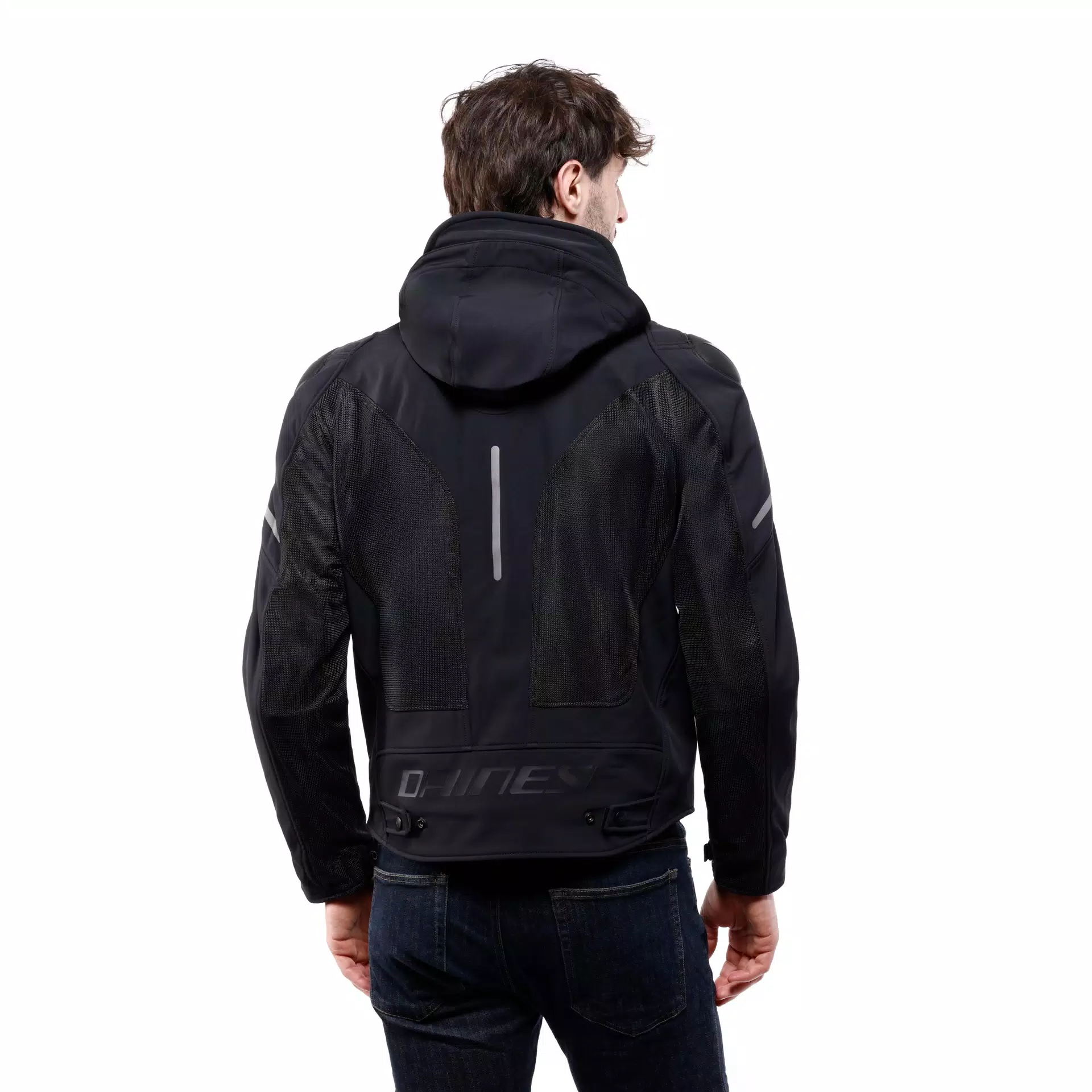 SUPER SPRINT AIR TEX GIACCA MOTO  DA UOMO Dainese BLACK WHITE