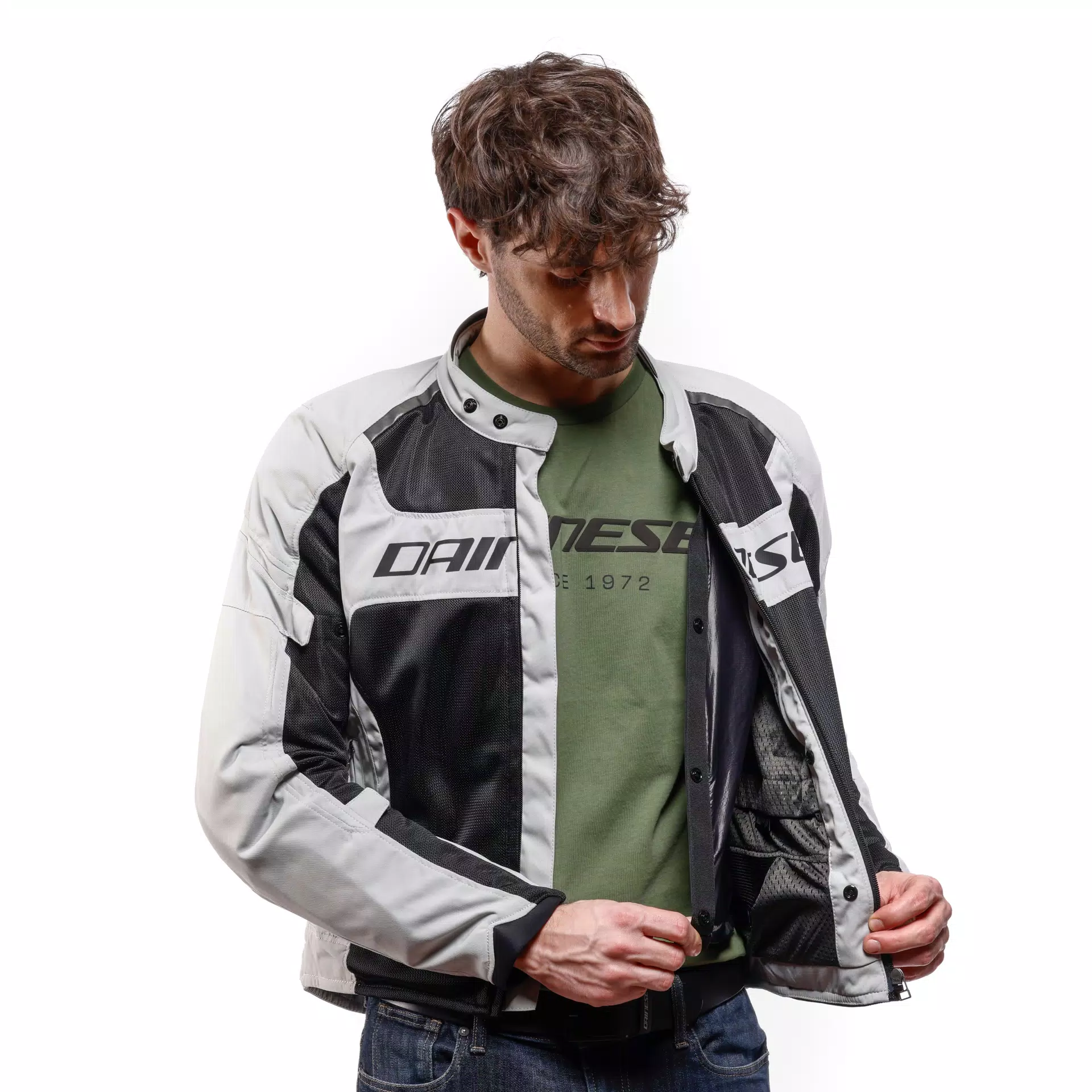 AIR FRAME 3 TEX - GIACCA MOTO ESTIVA IN TESSUTO UOMO Dainese LIGHT GREY
