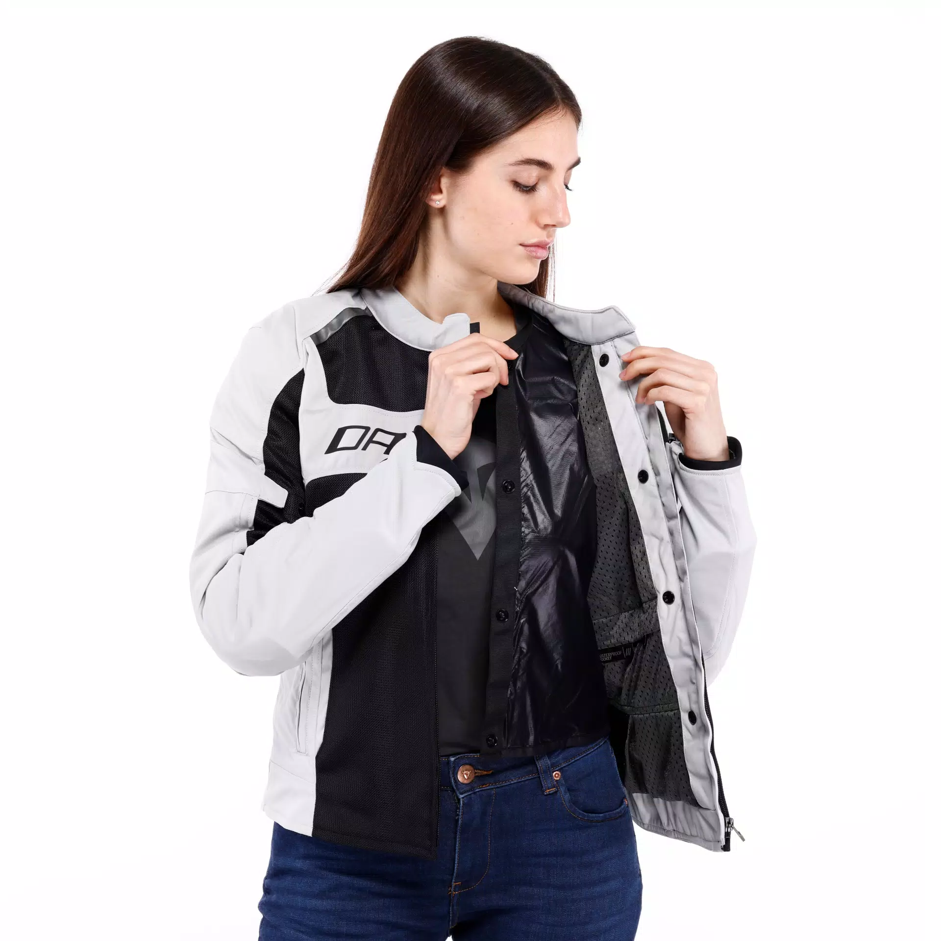 AIR FRAME 3 TEX - GIACCA MOTO ESTIVA IN TESSUTO DONNA Dainese BLACK - LIGHT GREY