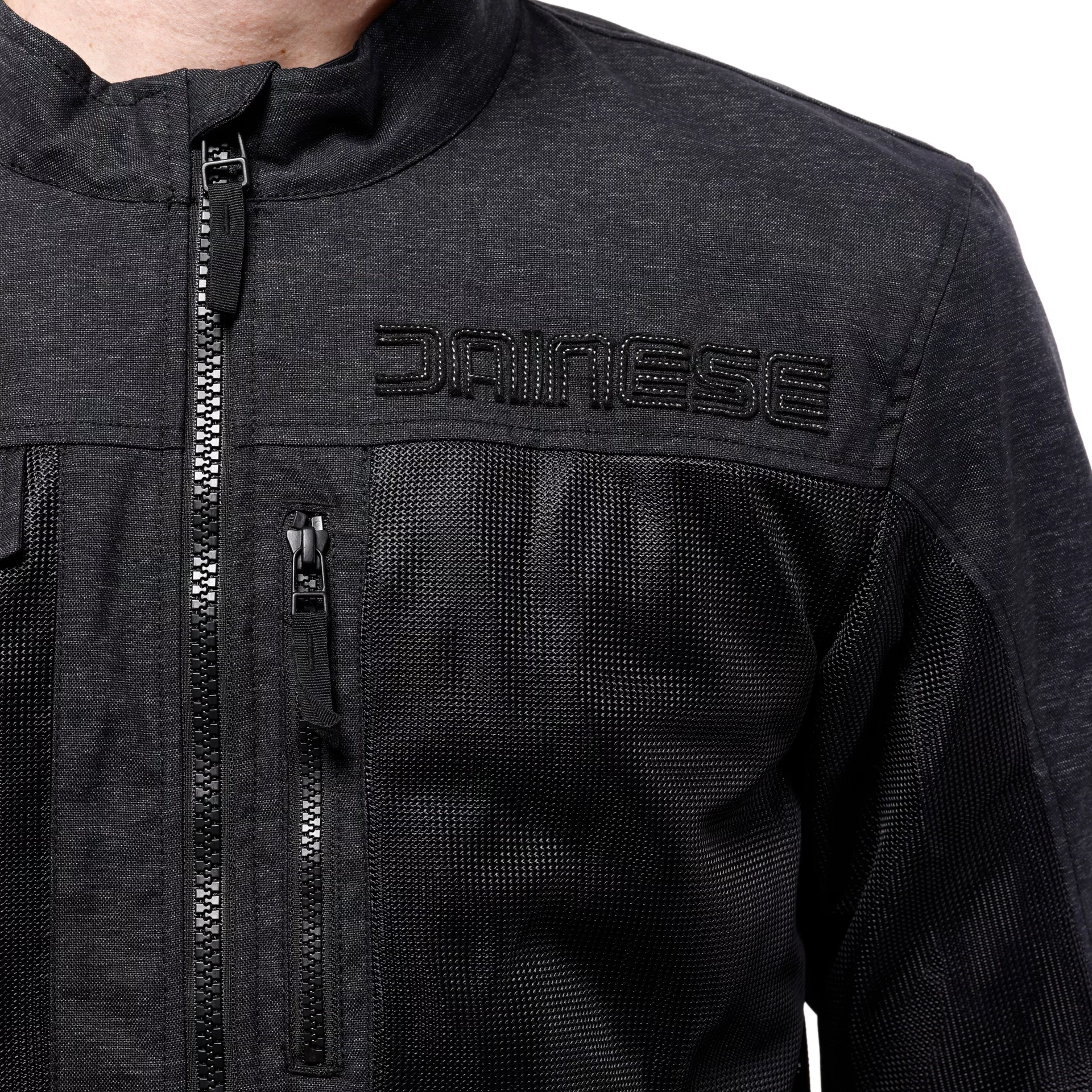 ALFAMA AIR TEX - GIACCA MOTO ESTIVA IN TESSUTO UOMO Dainese BLACK DENIM