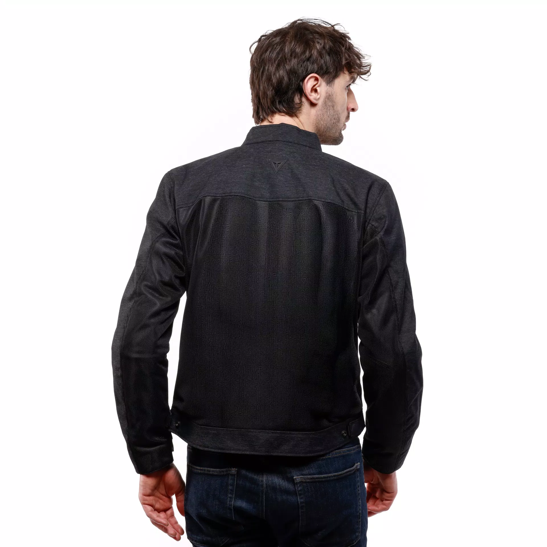 ALFAMA AIR TEX - GIACCA MOTO ESTIVA IN TESSUTO UOMO Dainese BLACK DENIM