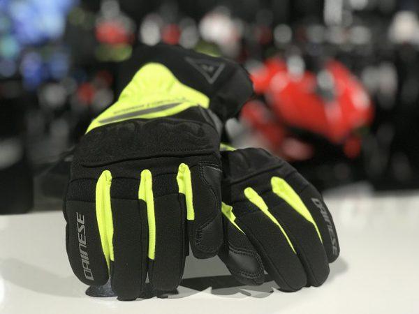 X-TOURER GLOVES - GUANTO MOTO IMPERMEABILE / WATERPROOF  GLOVES HIGH VISIBILYTY Dainese BLACK/FLUO-YELLOW