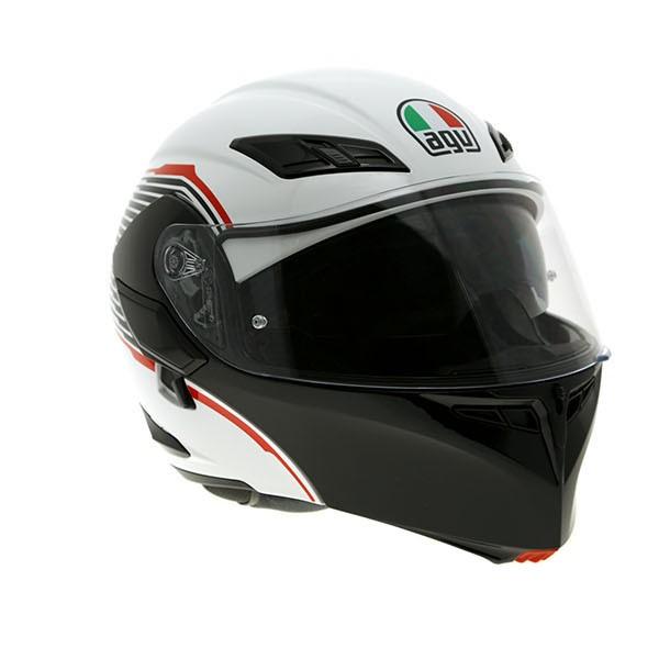 COMPACT ST E2205 MULTI -  AGV VERMONT WHITE/BLACK/RED