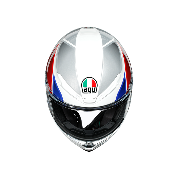 K6 E2205 MULTI AGV HYPHEN WHITE/RED/BLUE