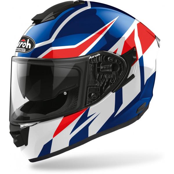 ST 501 - FROST BLU AIROH CASCO FULL FACE TRI-COMPOSITE