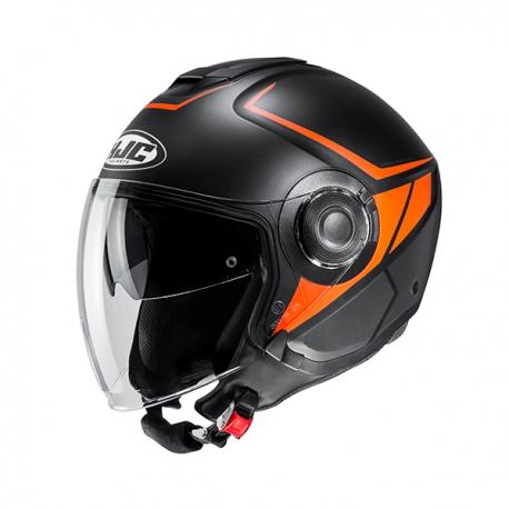 I40 Camet - Casco jet - urban - moto - scooter HJC black orange