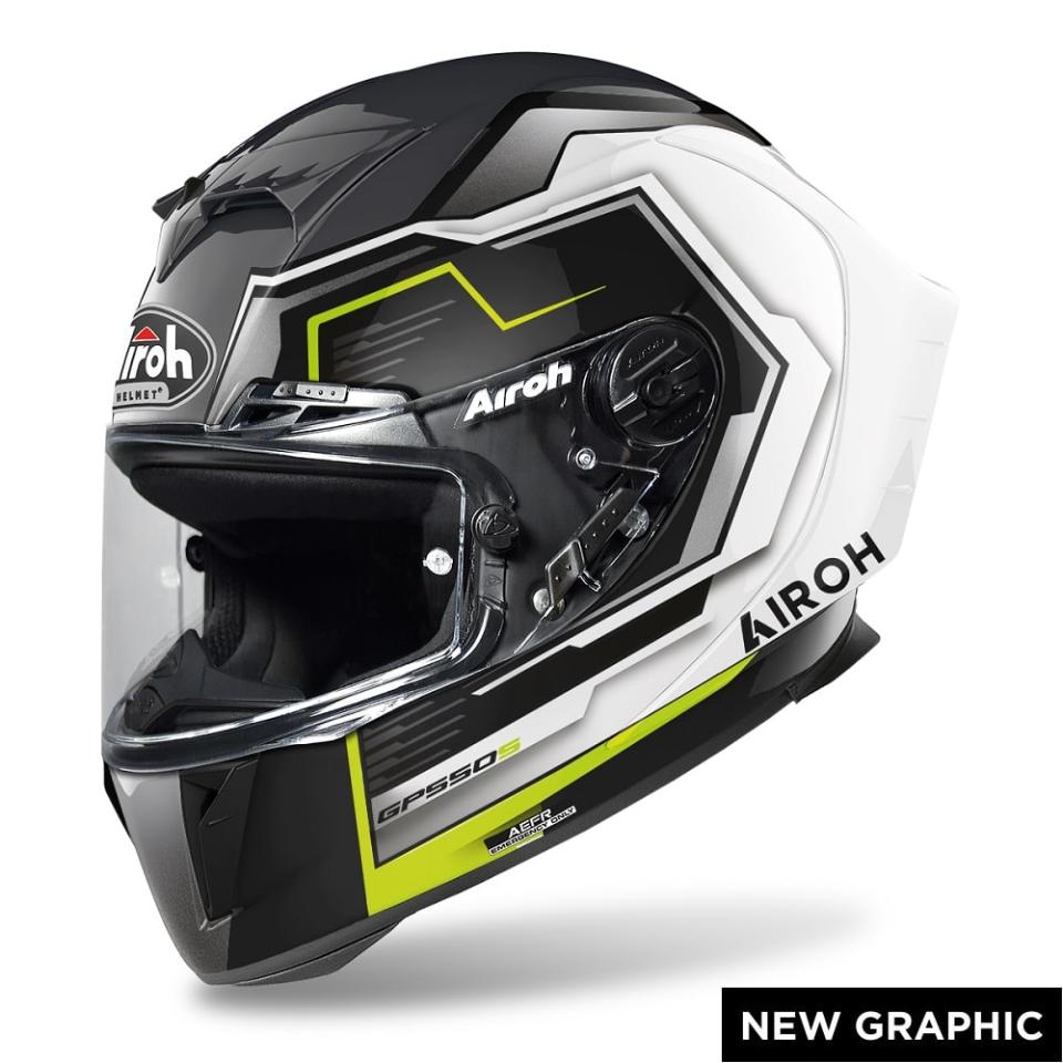 AIROH GP 550 S  RUSH  AIROH WHITE/ YELLOW