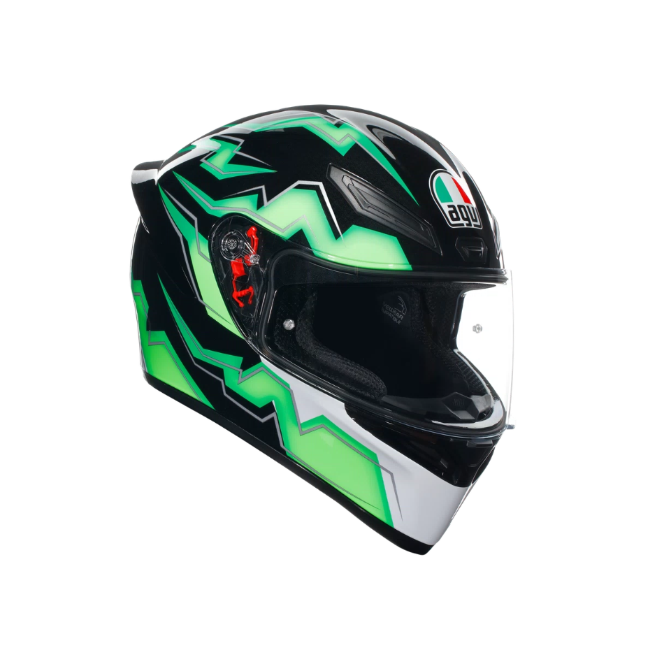 K1-S KRIPTON AGV BLACK/GREEN GLOSS