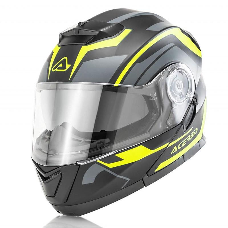 CASCO SEREL MODULARE ACERBIS BLACK/YELLOW/ GREY