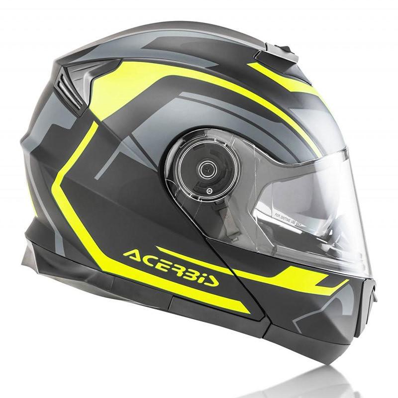 CASCO SEREL MODULARE ACERBIS BLACK/YELLOW/ GREY