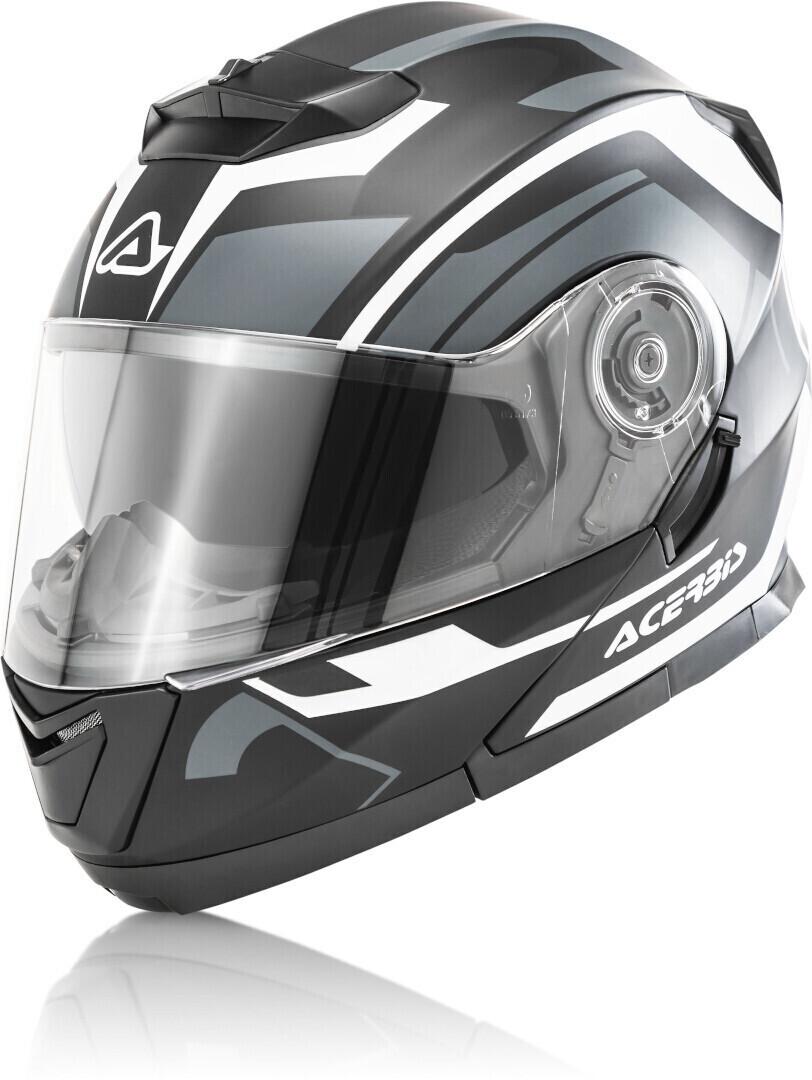 CASCO SEREL MODULARE ACERBIS BLACK/WHITE/ GREY