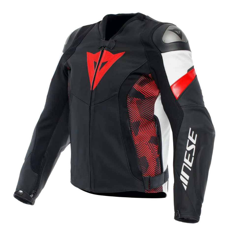 AVRO 5 LEATHER JACKET Dainese Giacca da moto in pelle bovina tutu con inserti elasticizzati S1 e Microelastic 2.0.