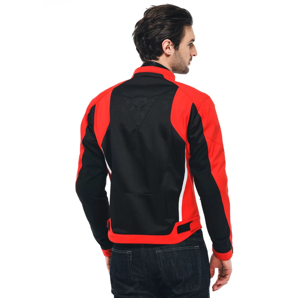 HYDRAFLUX 2 AIR D-DRY® - GIACCA MOTO ESTIVA IMPERMEABILE UOMO Dainese BLACK - LAVA RED