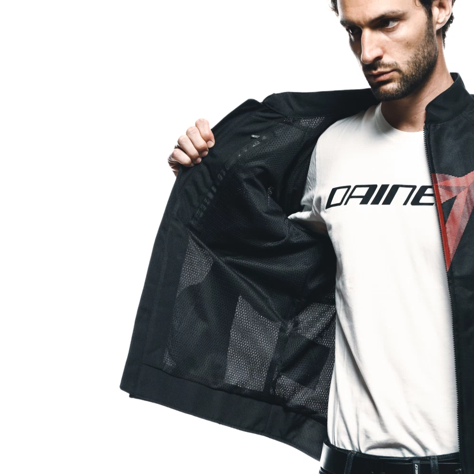 HEROSPHERE AIR TEX - GIACCA MOTO ESTIVA IN TESSUTO UOMO Dainese BLACK - RED DIAMOND