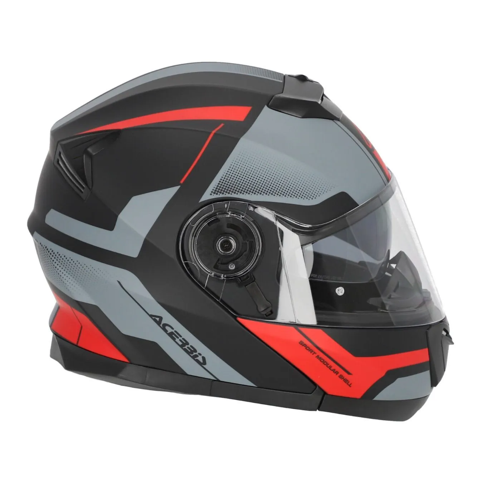 CASCO MODULARE SEREL 22-06 ACERBIS NERO/ROSSO