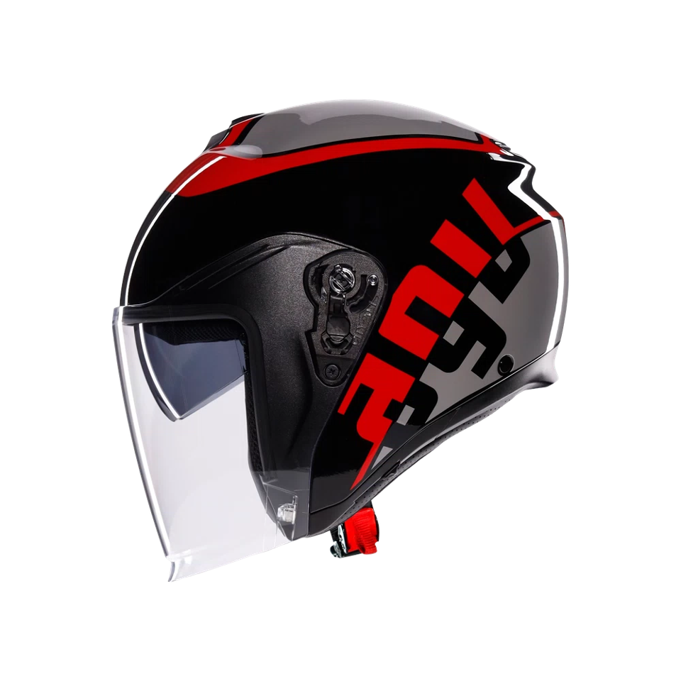 IRIDES AGV VALENZA MATT GREY - BLACK - RED