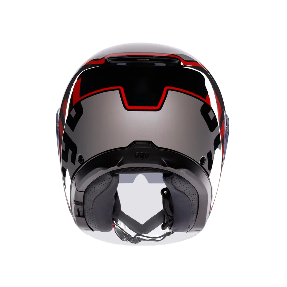 IRIDES AGV VALENZA MATT GREY - BLACK - RED