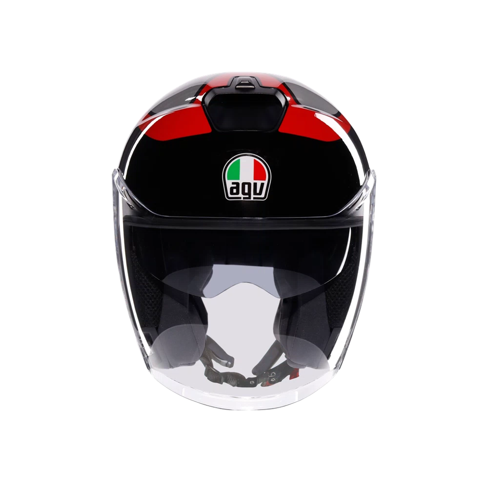 IRIDES AGV VALENZA MATT GREY - BLACK - RED