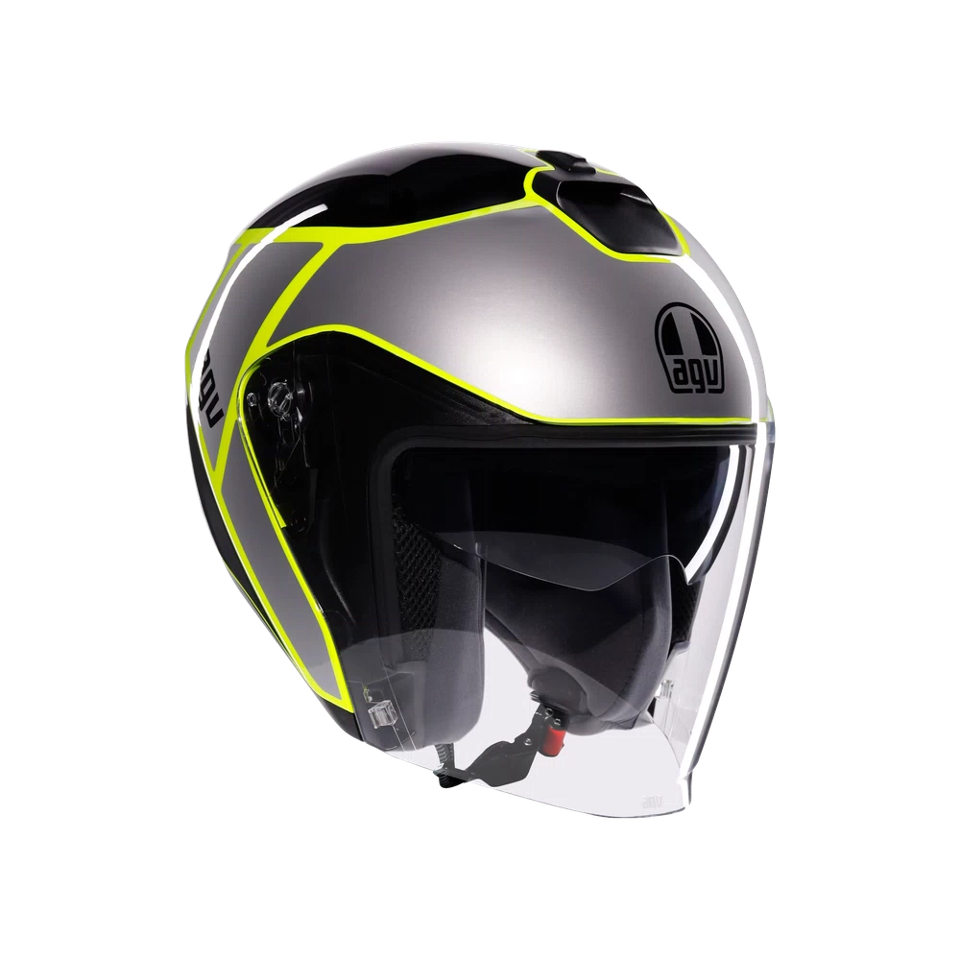 IRIDES AGV DAVAO BLACK-GREY-YELLOW