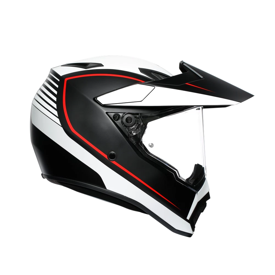 CASCO ADVENTURE TOURING  AGV AX9 AGV PACIFIC ROAD MATT BLACK/WHITE/RED