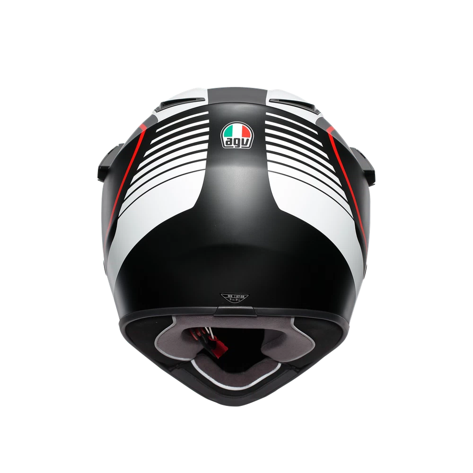 CASCO ADVENTURE TOURING  AGV AX9 AGV PACIFIC ROAD MATT BLACK/WHITE/RED