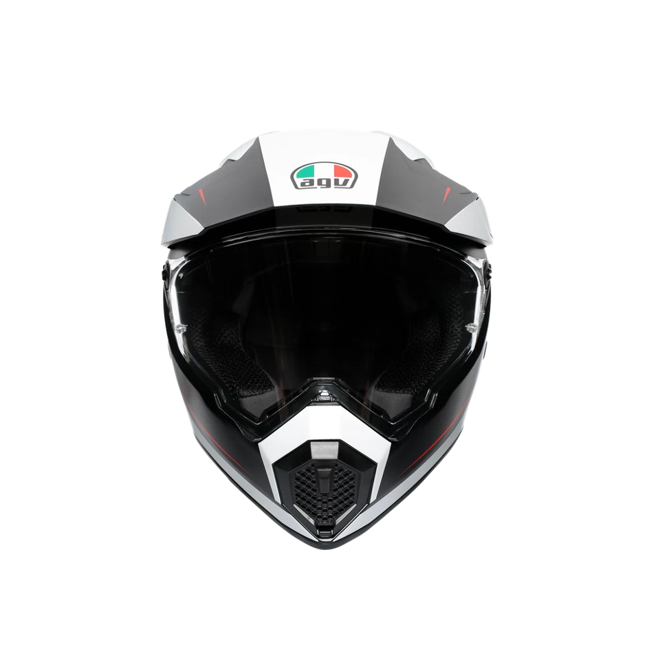 CASCO ADVENTURE TOURING  AGV AX9 AGV PACIFIC ROAD MATT BLACK/WHITE/RED