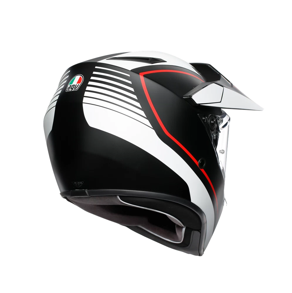 CASCO ADVENTURE TOURING  AGV AX9 AGV PACIFIC ROAD MATT BLACK/WHITE/RED