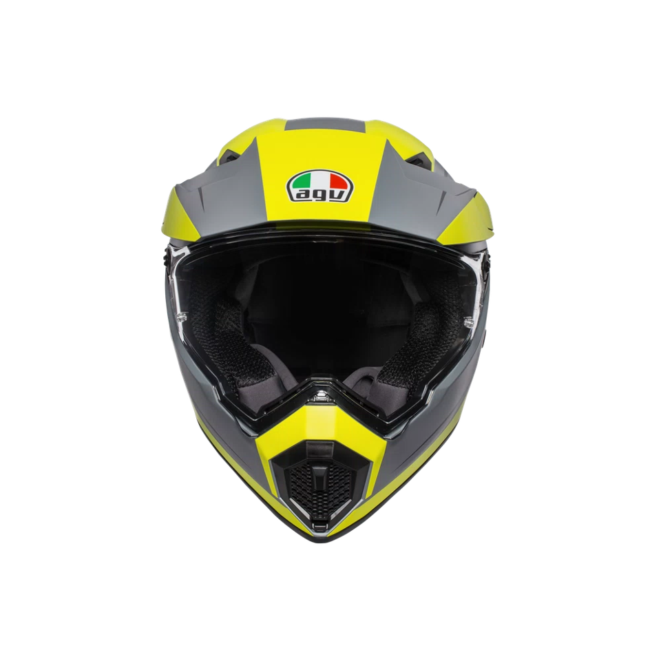 CASCO ADVENTURE TOURING  AGV AX9 AGV PACIFIC ROAD MATT GREY/YELLOW FLUO/BLACK