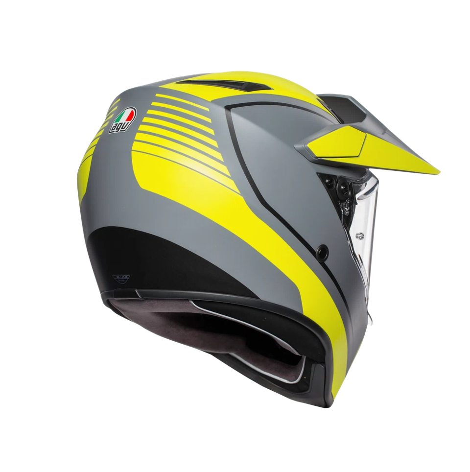 CASCO ADVENTURE TOURING  AGV AX9 AGV PACIFIC ROAD MATT GREY/YELLOW FLUO/BLACK