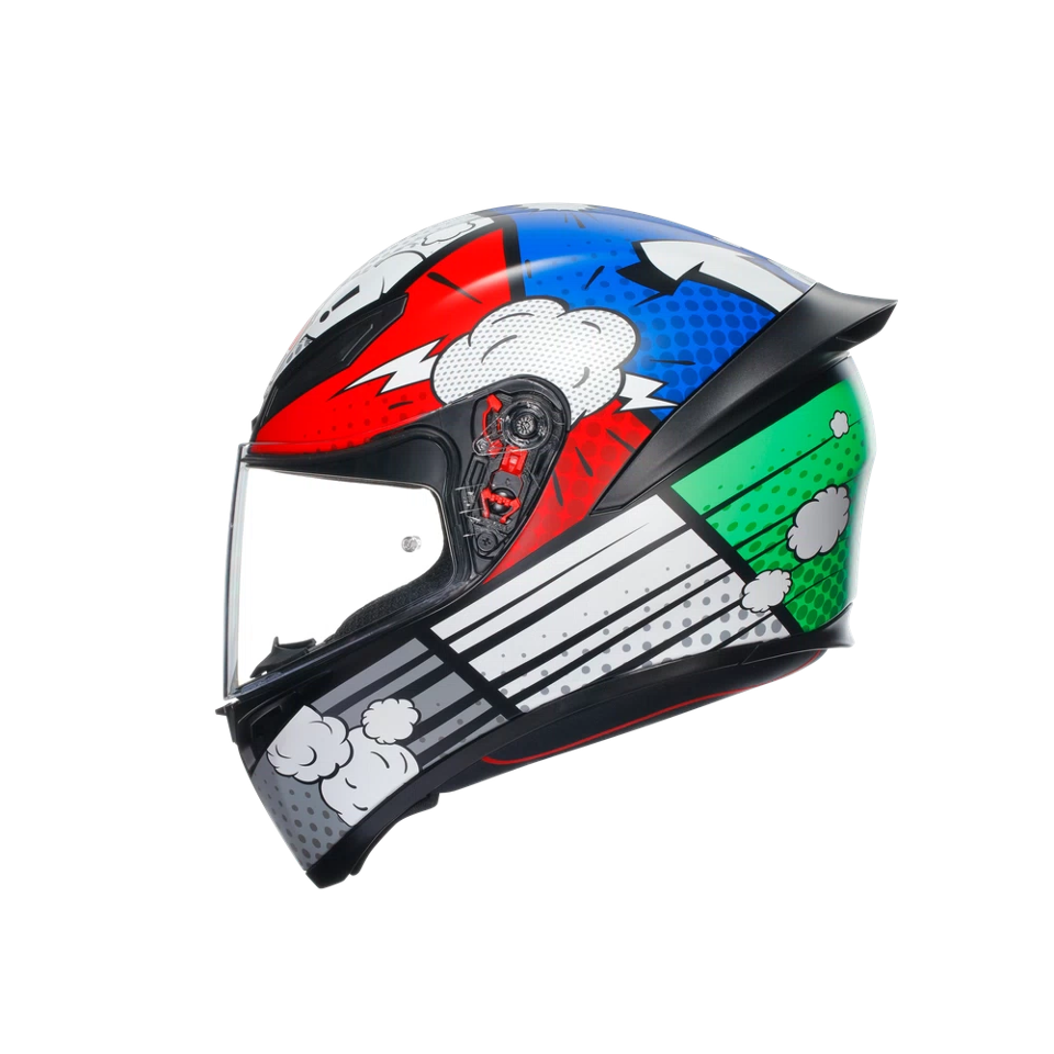 K1-S BANG CASCO MOTO INTEGRALE AGV MATT ITALY/BLUE