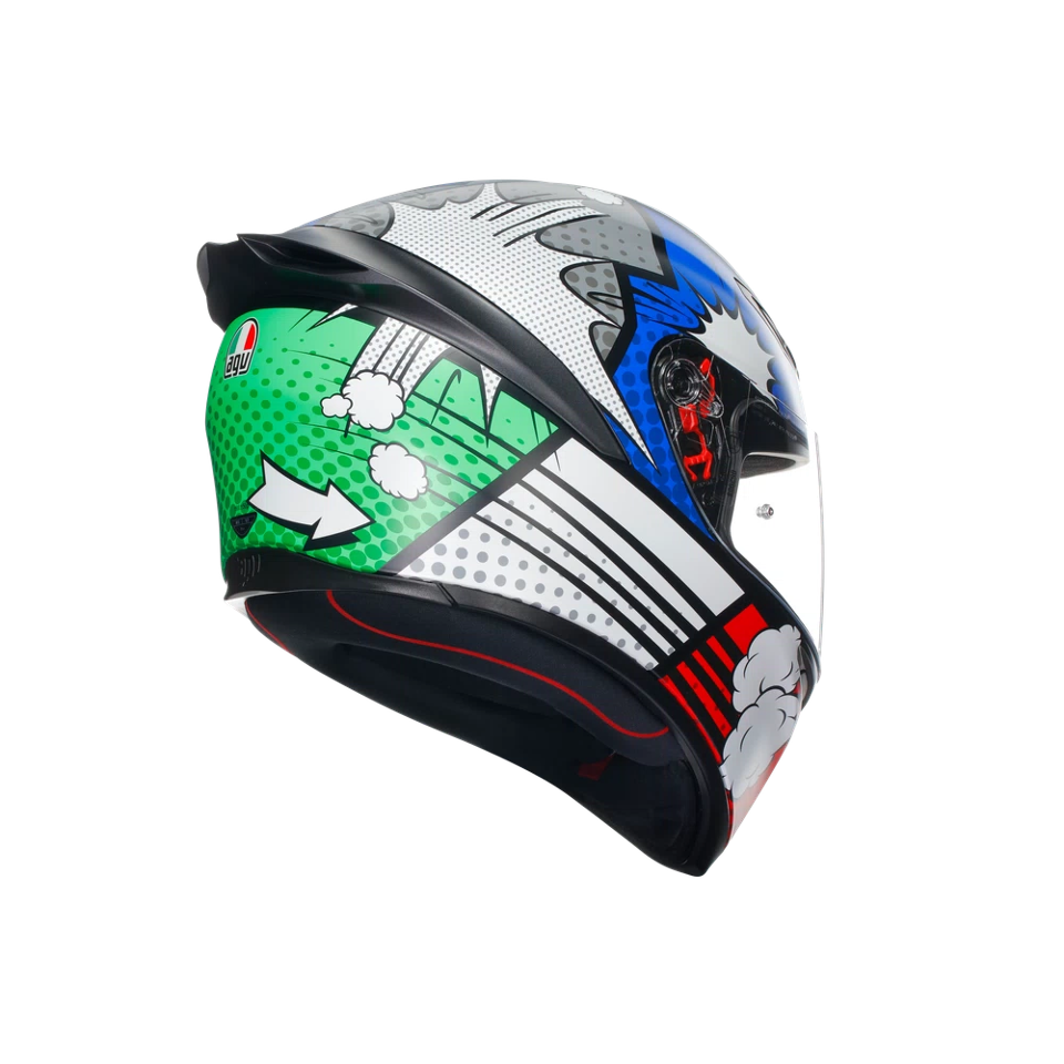 K1-S BANG CASCO MOTO INTEGRALE AGV MATT ITALY/BLUE