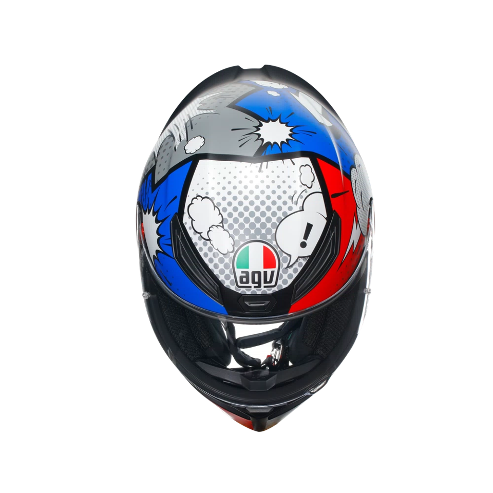 K1-S BANG CASCO MOTO INTEGRALE AGV MATT ITALY/BLUE