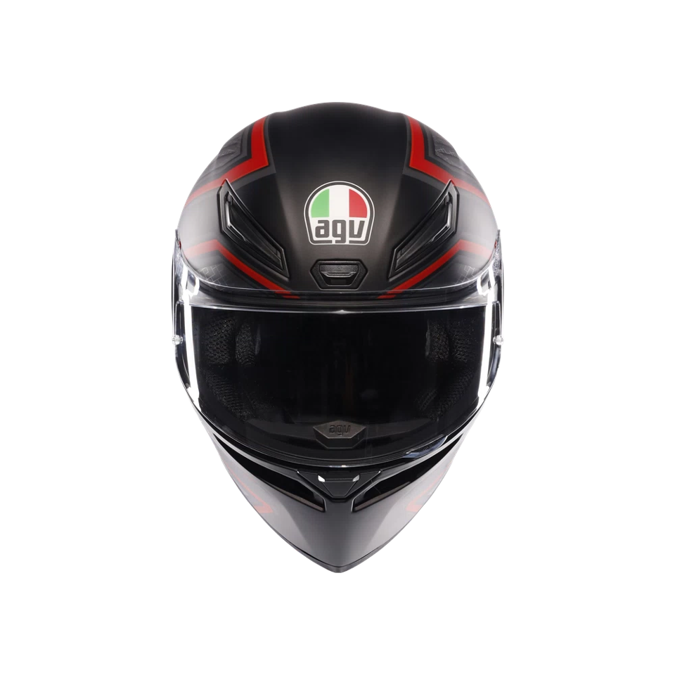 K1-S SLING CASCO MOTO INTEGRALE AGV MATT BLACK - RED