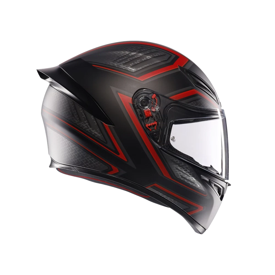 K1-S SLING CASCO MOTO INTEGRALE AGV MATT BLACK - RED