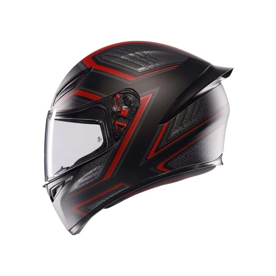 K1-S SLING CASCO MOTO INTEGRALE AGV MATT BLACK - RED