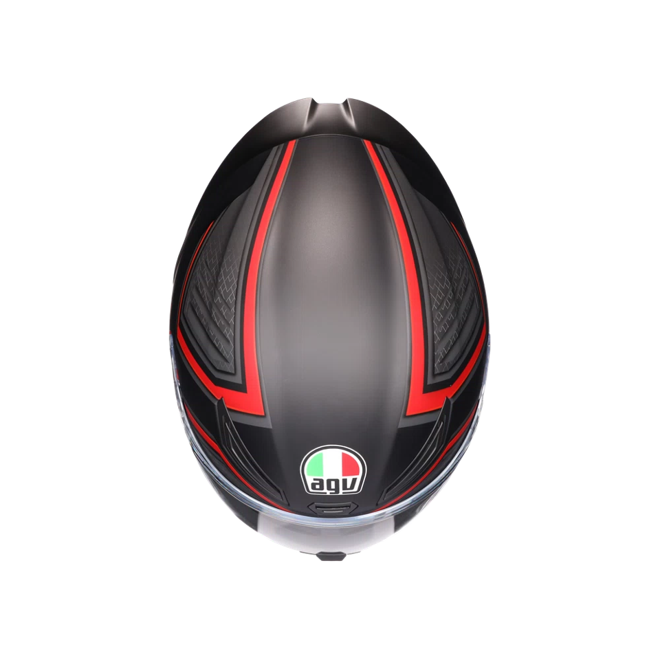 K1-S SLING CASCO MOTO INTEGRALE AGV MATT BLACK - RED