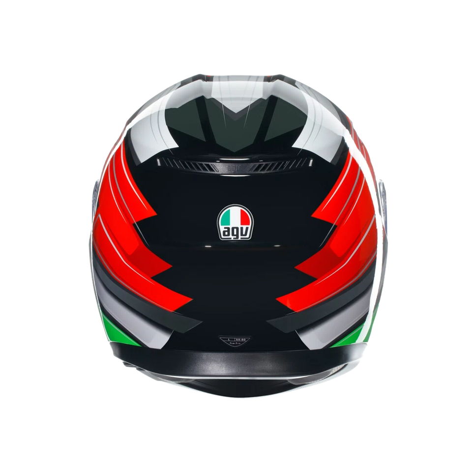 K3 CASCO MOTO INTEGRALE 2206 AGV WING BLACK/ITALY