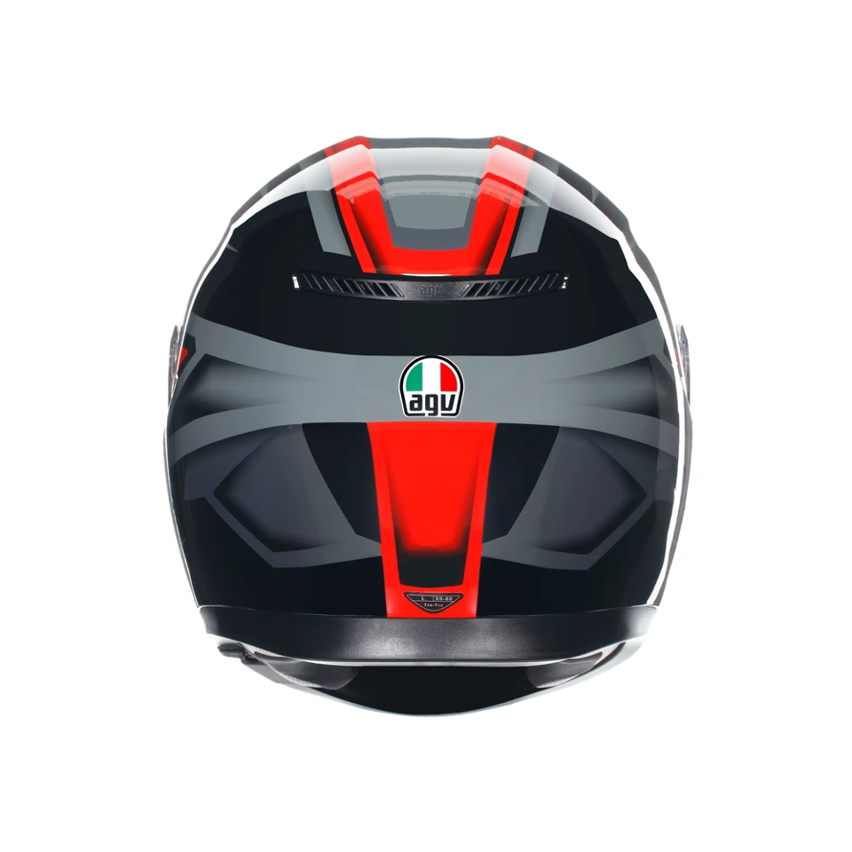 K3 CASCO MOTO INTEGRALE 2206 AGV COMPOUND MATT BLACK/RED