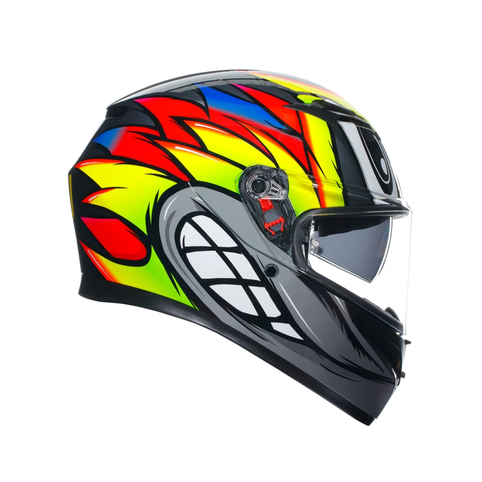 K3 CASCO MOTO INTEGRALE 2206 AGV BIRDY 2.0 GREY/YELLOW/RED