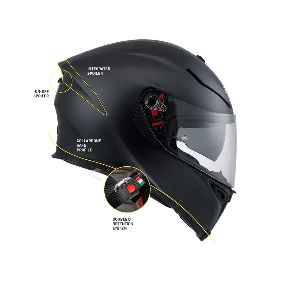 K-5 S E2205 AGV MONO - MATT BLACK