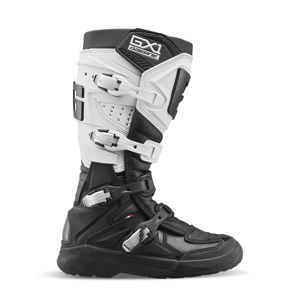 GX1 EVO - BLACK/WHITE - Taglia 45 Gaerne STIVALE OFF-ROAD