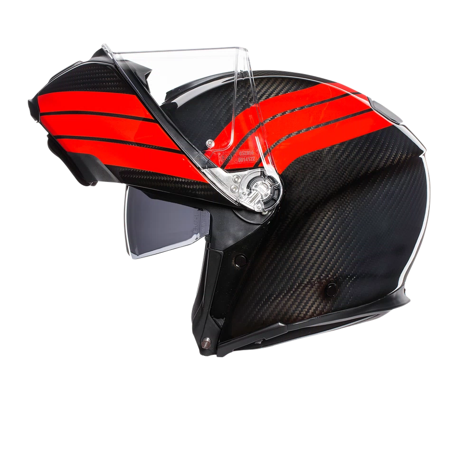 Copia di SPORTMODULAR MULTI E2205 AGV STRIPES CARBON/RED