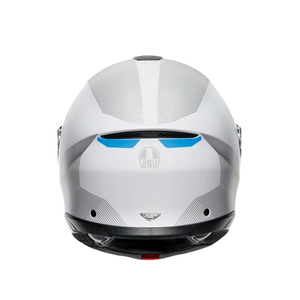 TOURMODULAR  CASCO MOTO MODULARE E2206 AGV FREQUENCY LIGHT GREY/BLUE